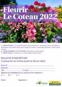 Bulletin d'inscription 2022