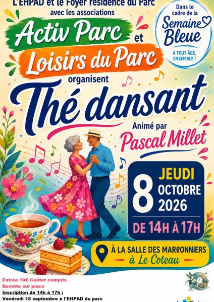 Affiche Thé dansant Sénior EHPAD:FoyerResidence 2026