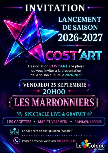 Lancement de saison Cost'art 2026 2027 A3