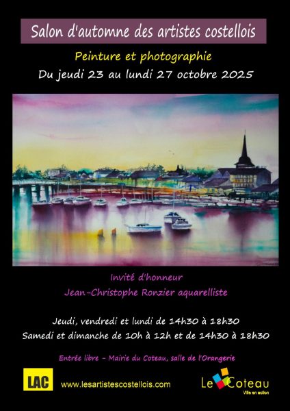 Salon d’automne 2025 des Artistes Costellois Salon d'automne 2025 des Artistes Costellois