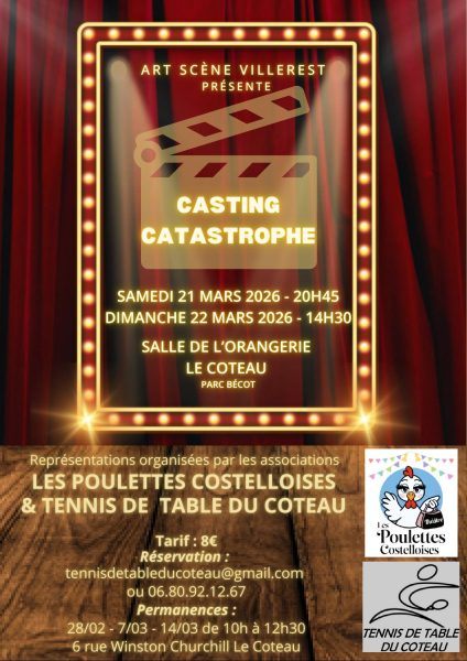 Théâtre Casting catastrophe - Les Poulettes pour le Tennis de table